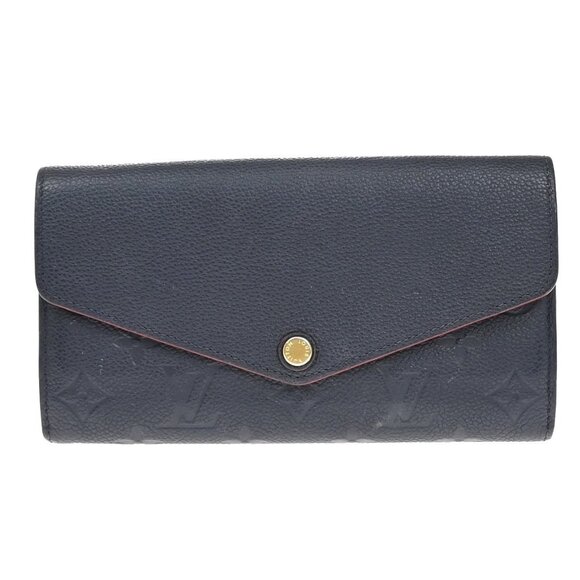 LOUIS VUITTON Portefeuille Sarah Wallet Monogram Empreinte Blue - Picture 1 of 13